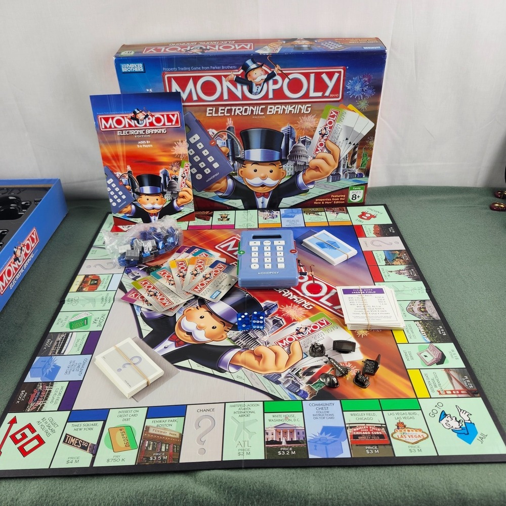 2007 Monopoly Electronic Banking Hasbro, Tested And Works COMPLETE Parker Bros.
